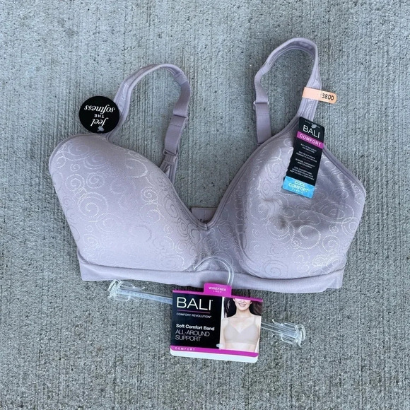 Bali Other - Bali Comfort Revolution Shaping Wireless Smoothing Bra Lavender Pink Size 34 DD